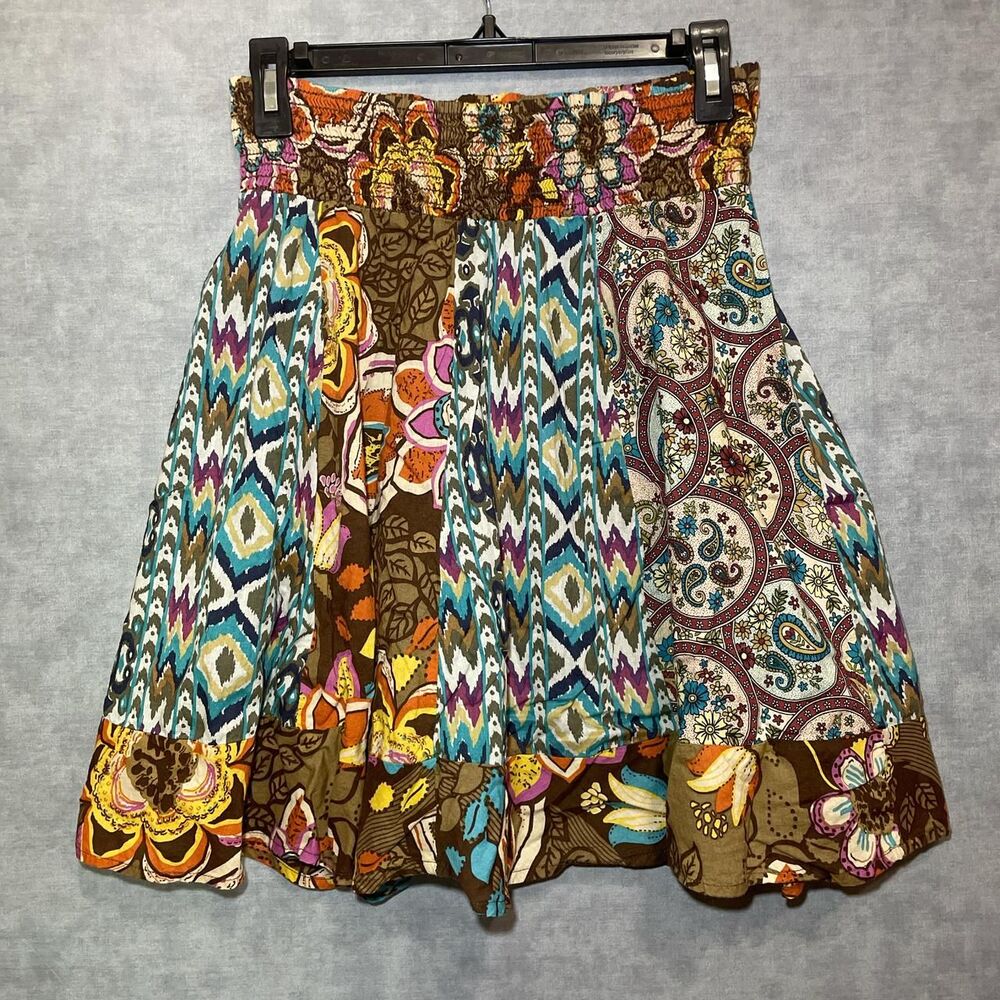 Boho patchwork style skirt
